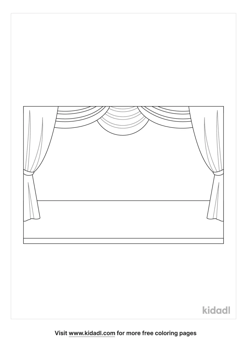 Stage Curtains Coloring Page