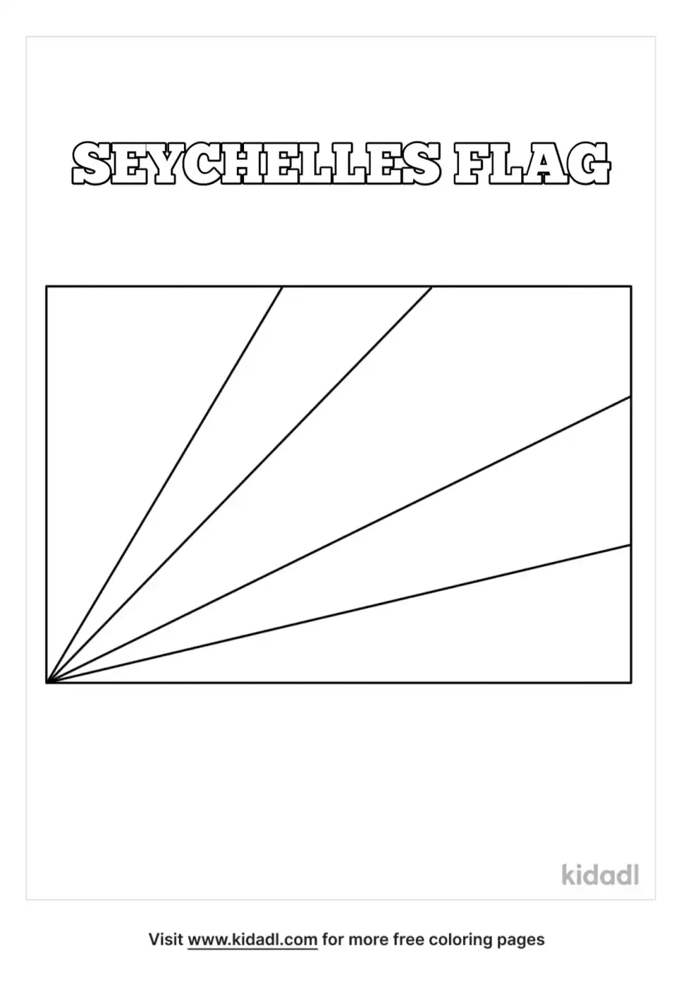 Seychelles Flag Coloring Page