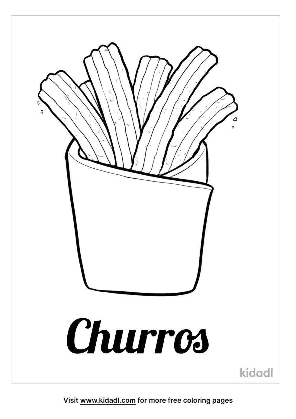 Churros Coloring Page