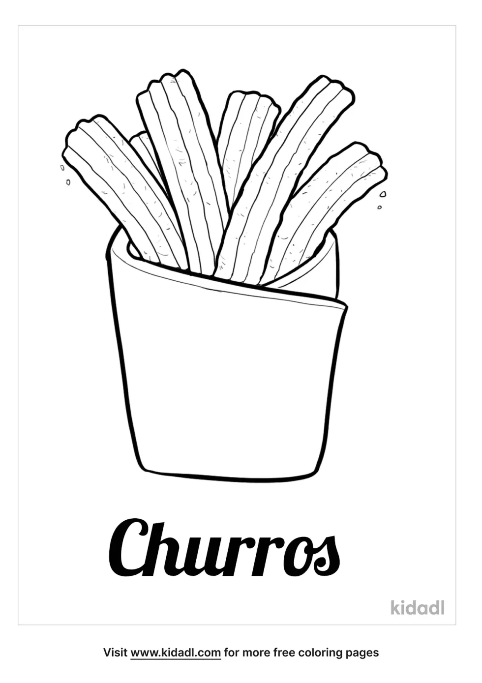 Churros Coloring Page