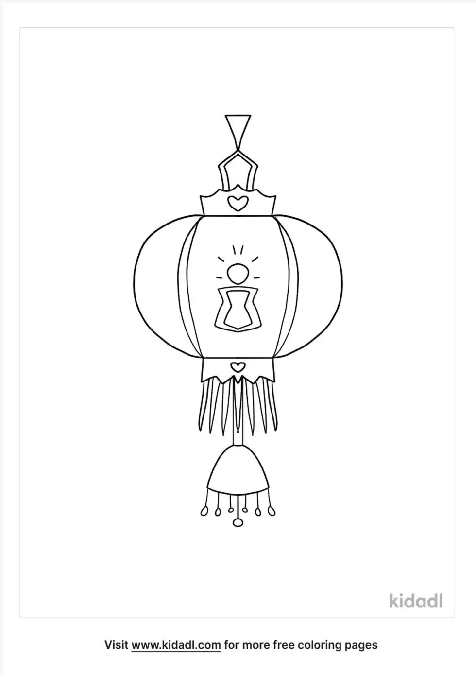 Chinese New Year Lantern Coloring Page