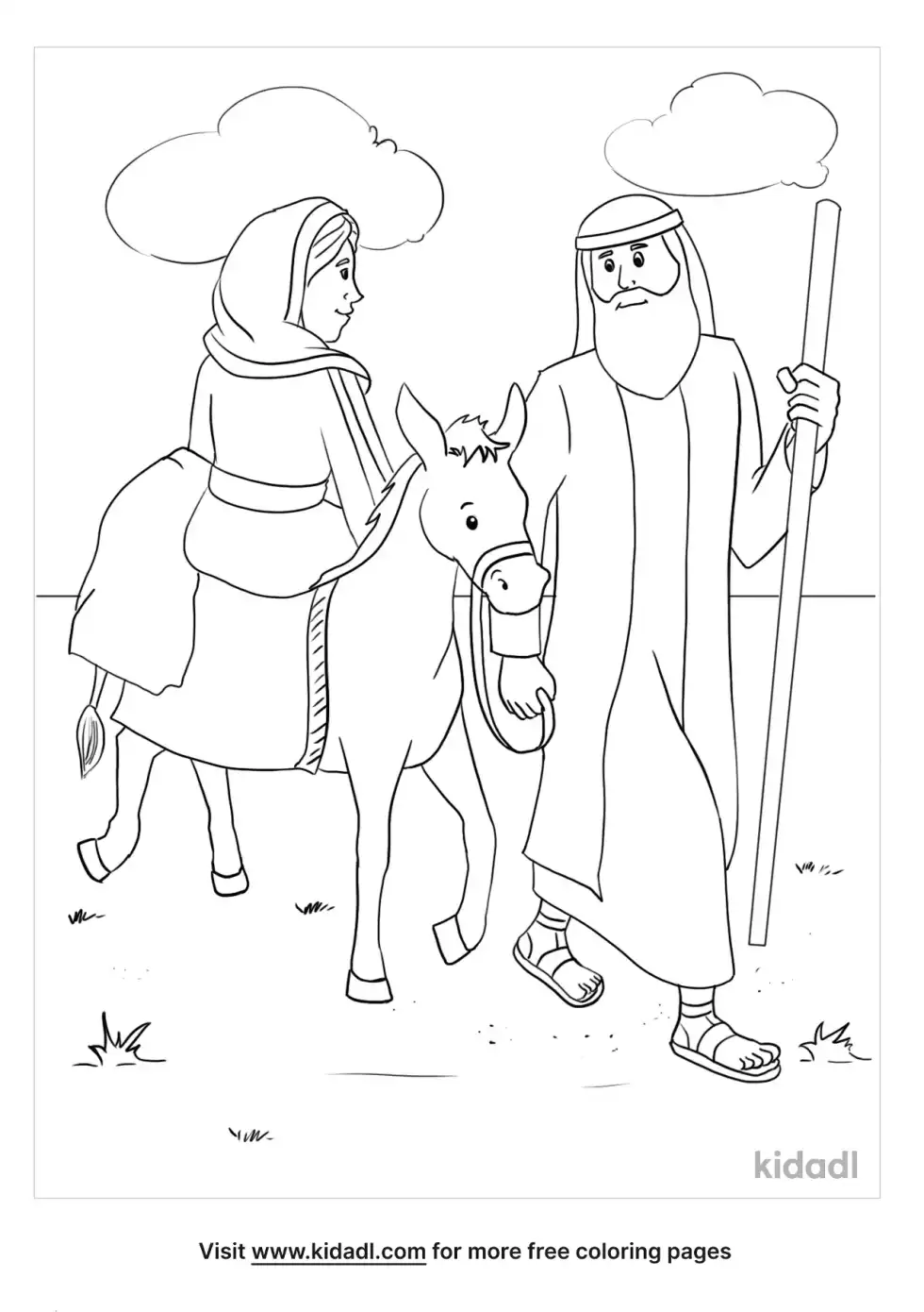 Abraham's Journey To Canaan Coloring Page