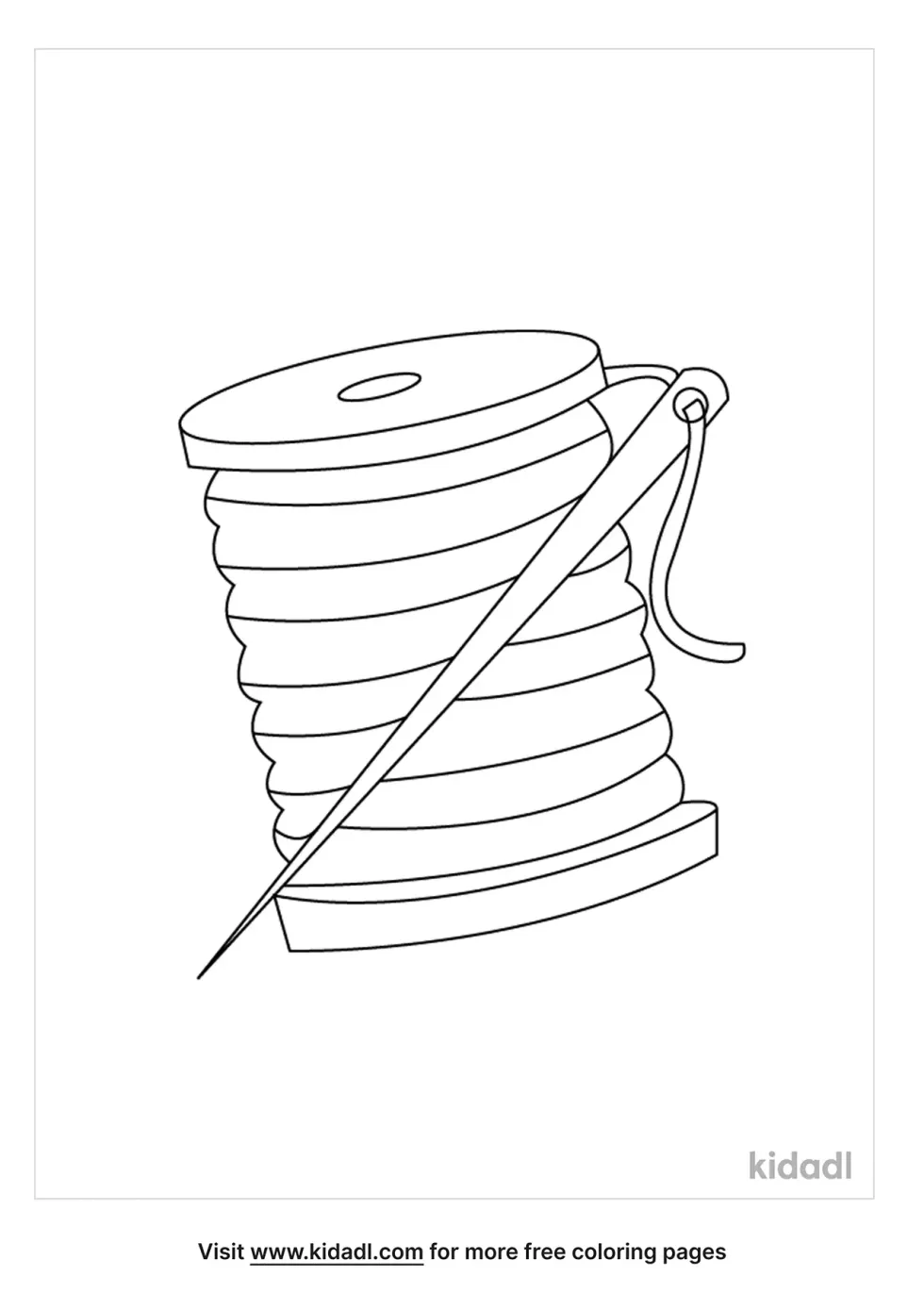 Needle And Thread Coloring Page