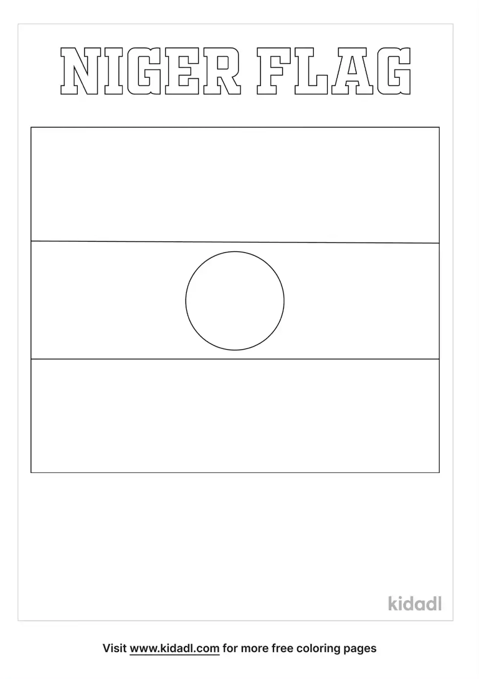Flag Of Niger Coloring Page