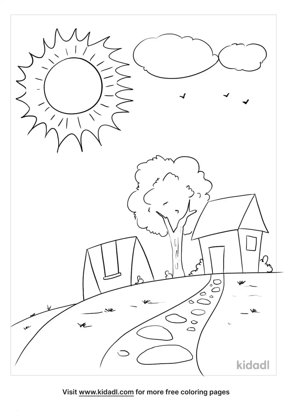 Afternoon Coloring Page