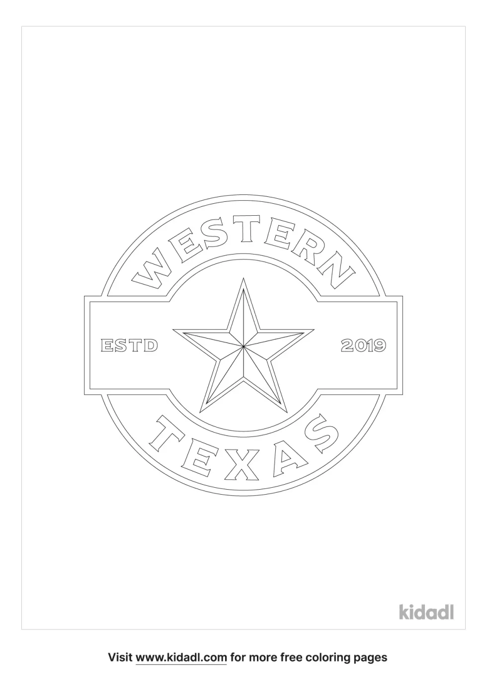 Texas Seal Coloring Page