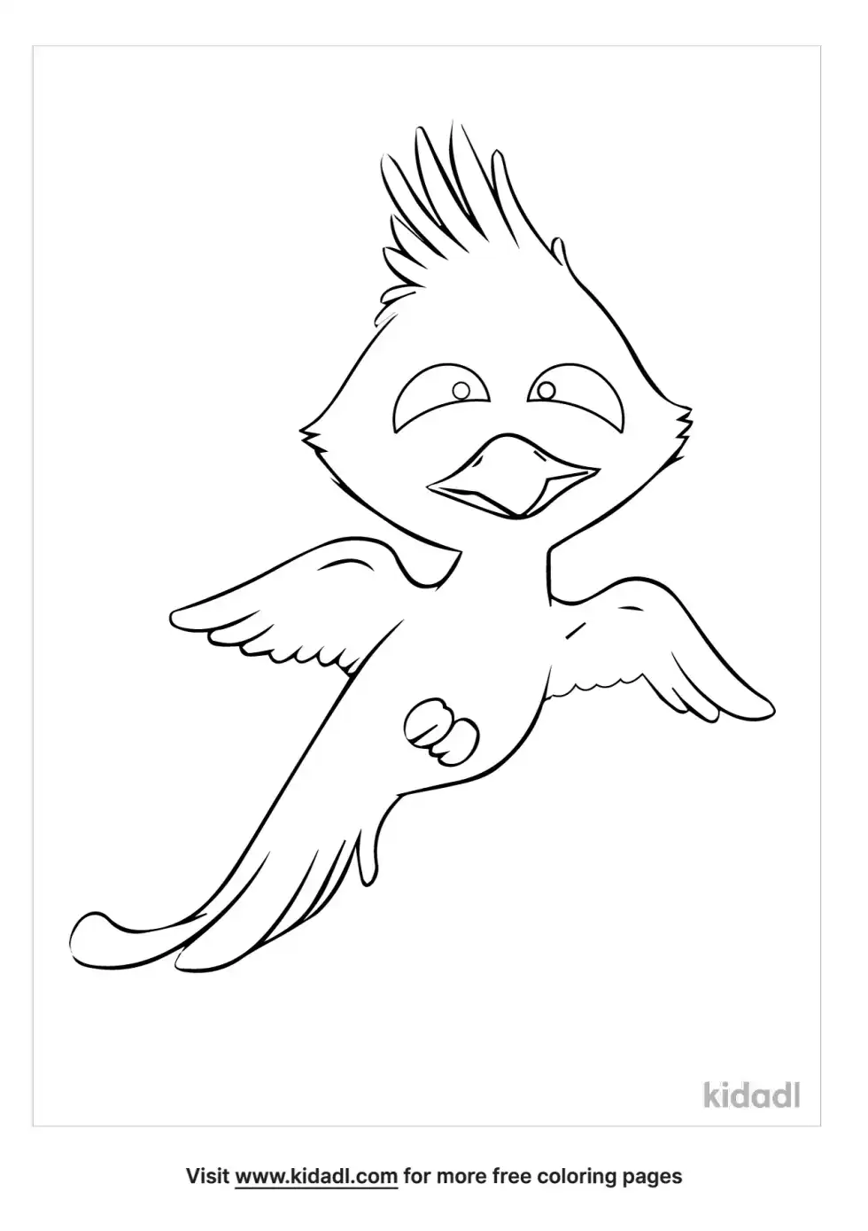 Cute Phoenix Coloring Page