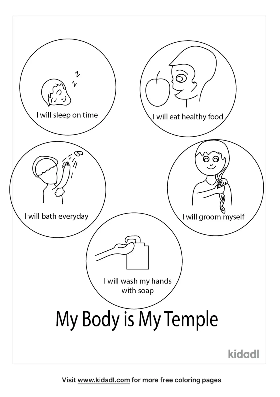My Body Is A Temple Coloring Page