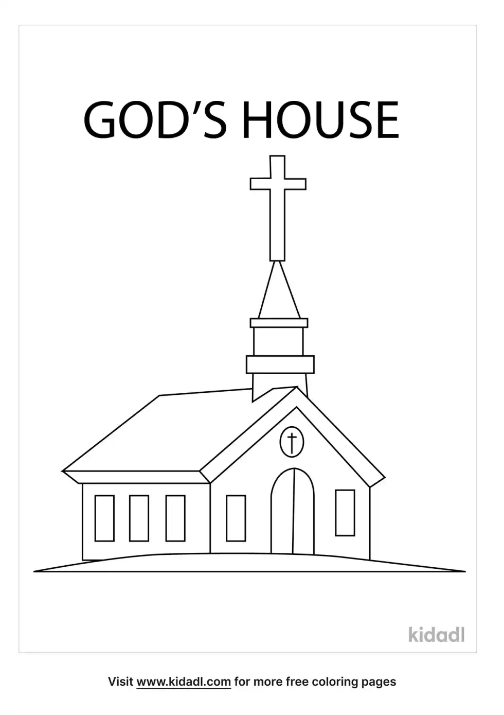 God's House Coloring Page
