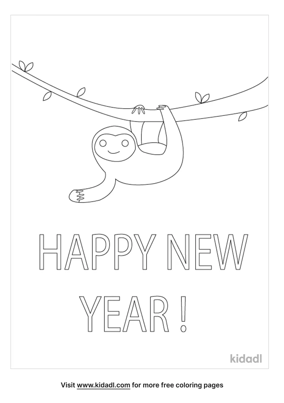 Happy New Year Sloth