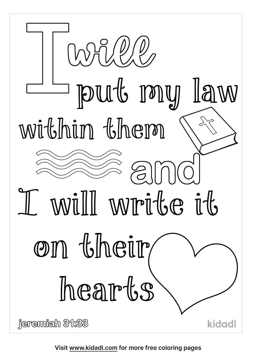 Jeremiah 31:33 Coloring Page