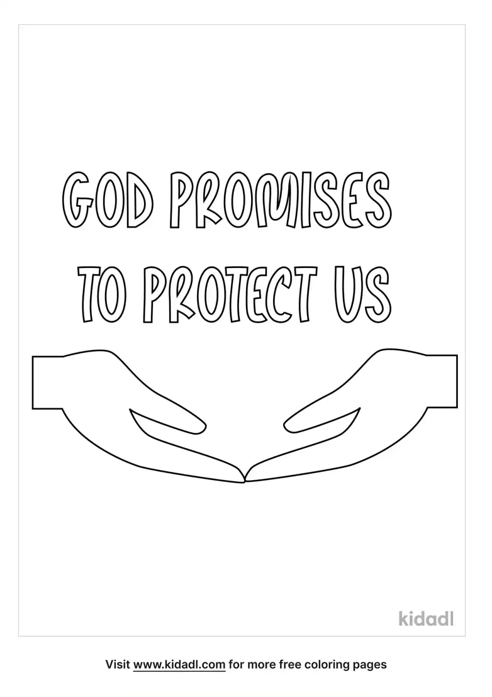 God Promises To Protect Us Coloring Page