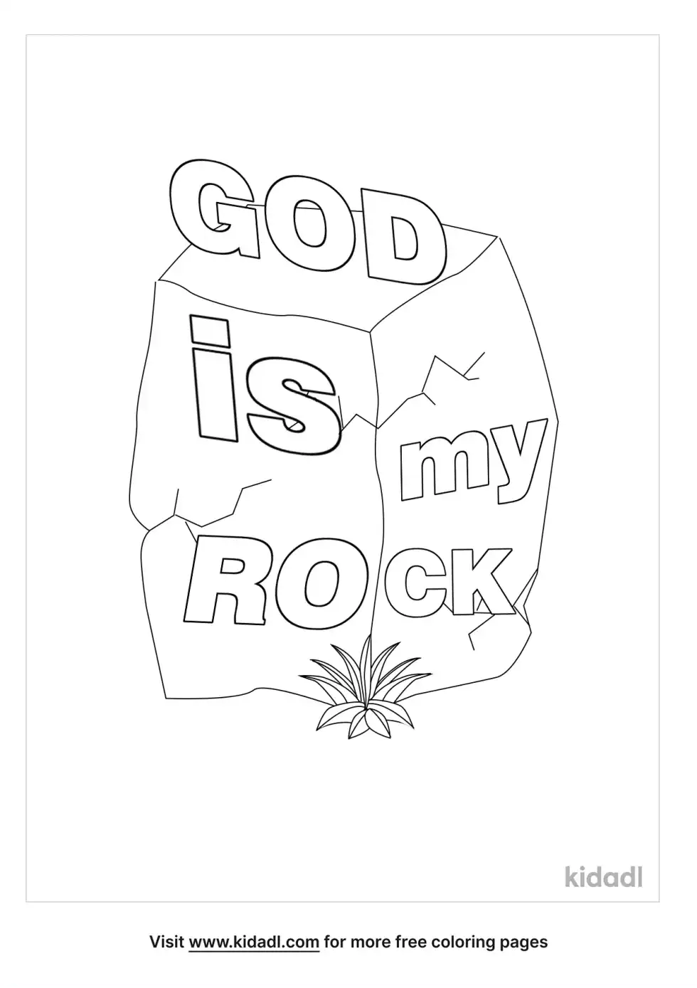 God Is My Rock Coloring Page