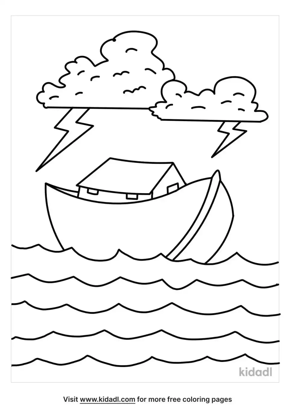 Great Flood Bible Story Coloring Page