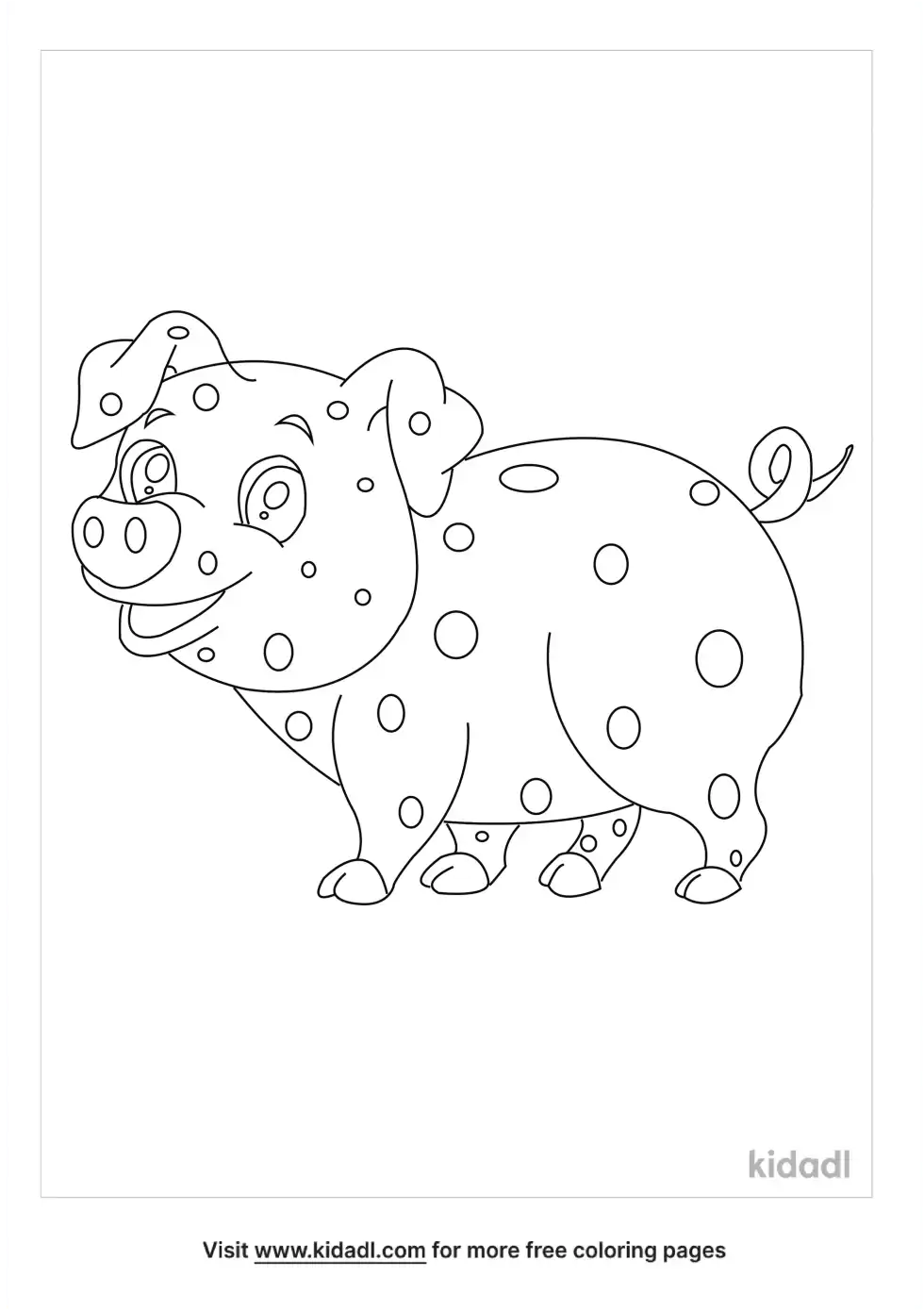 Spotted Pig Coloring Page