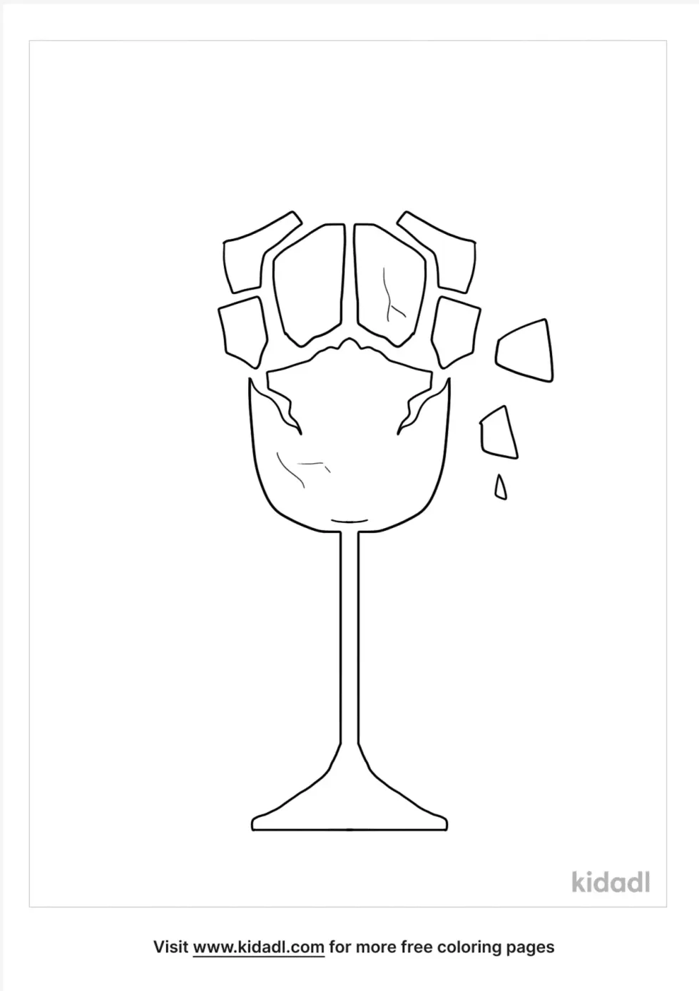 Breaking Glass Coloring Page