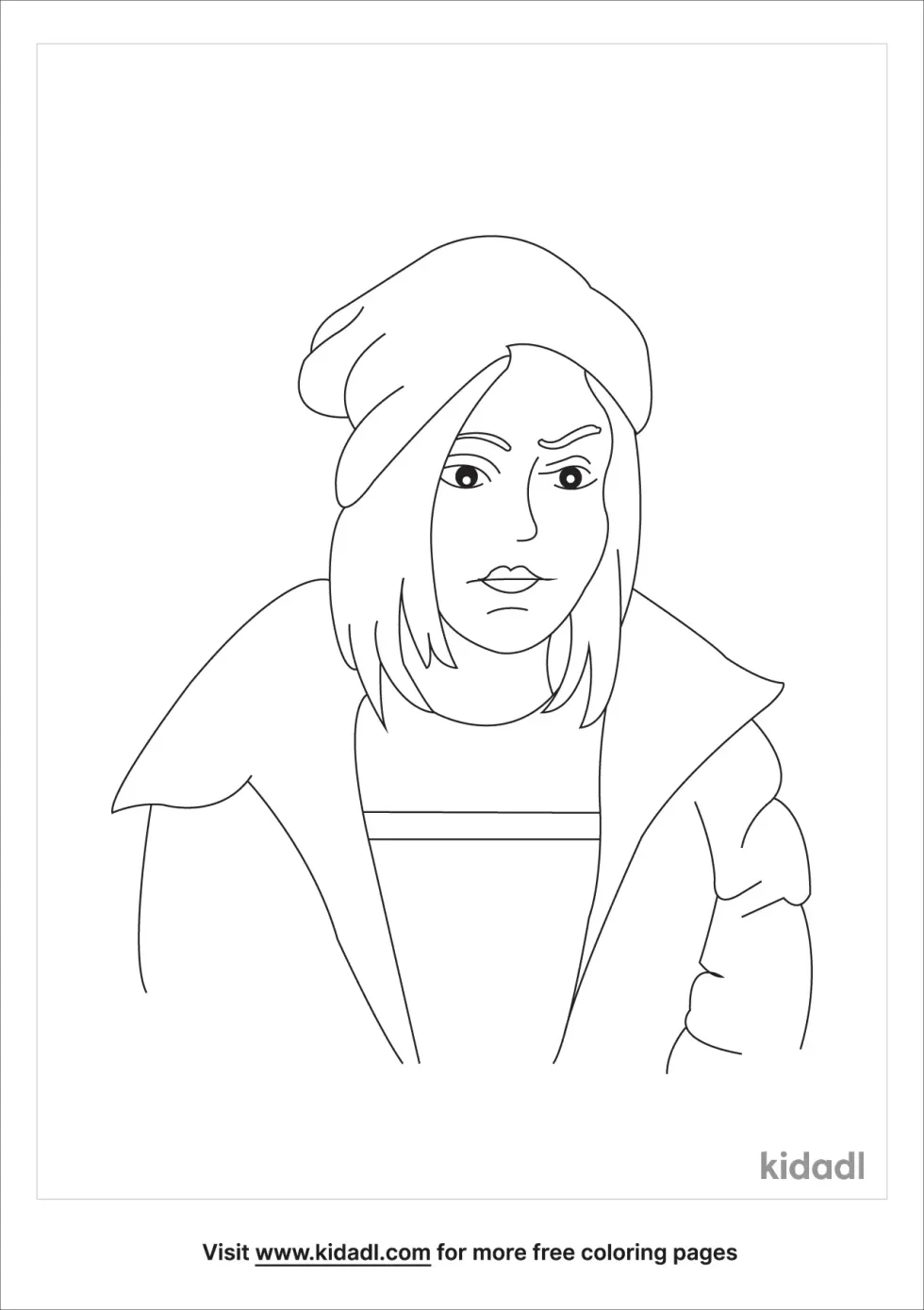 Hipster Girl With Beanie Hat