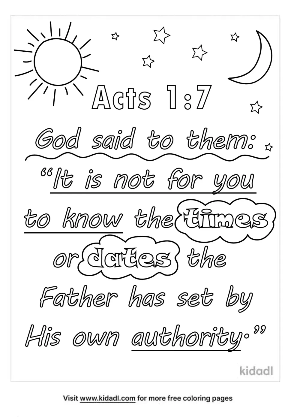 Acts 1:7 Coloring Page