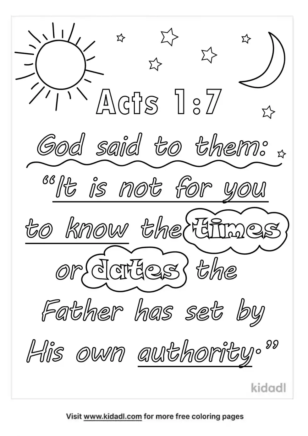 Acts 1:7 Coloring Page