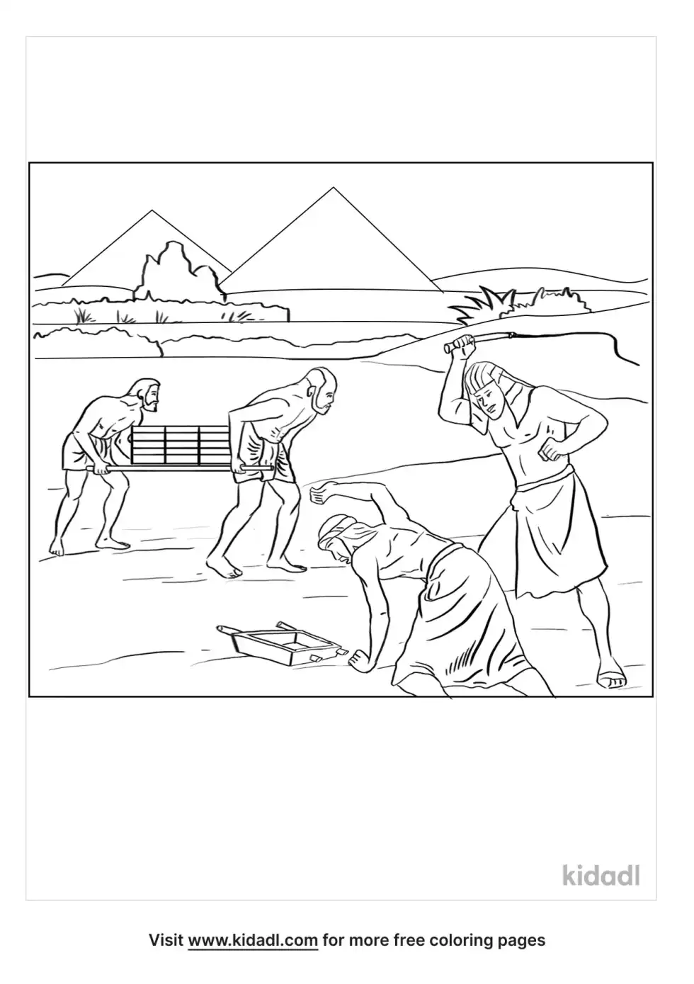 Hebrews Working In Egypt Coloring Page