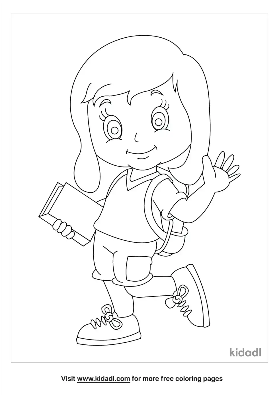 Going To The Library Coloring Page