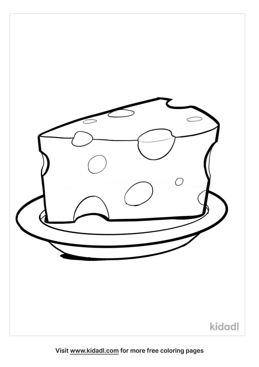 Cheese Plate Coloring Page