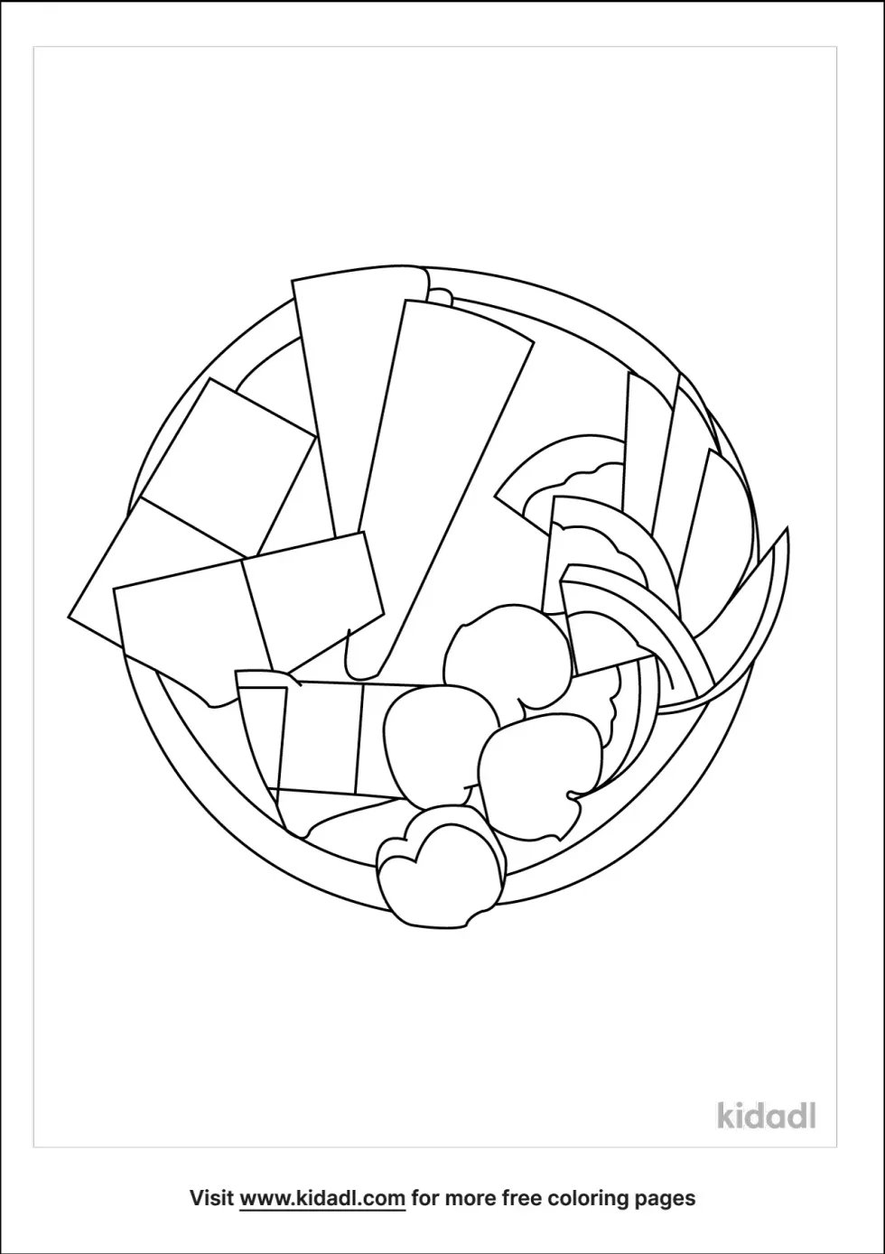 Charcuterie Coloring Page