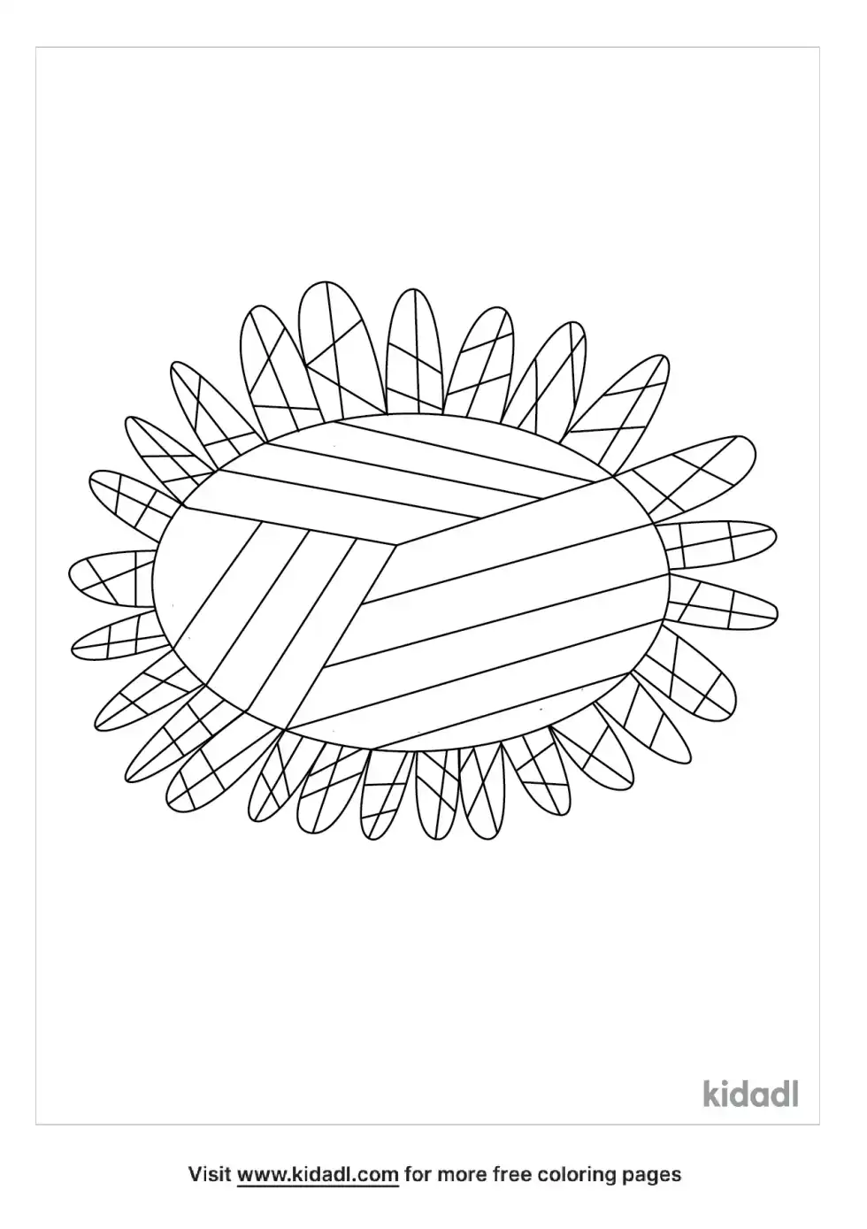 Daisy Mosaic Coloring Page
