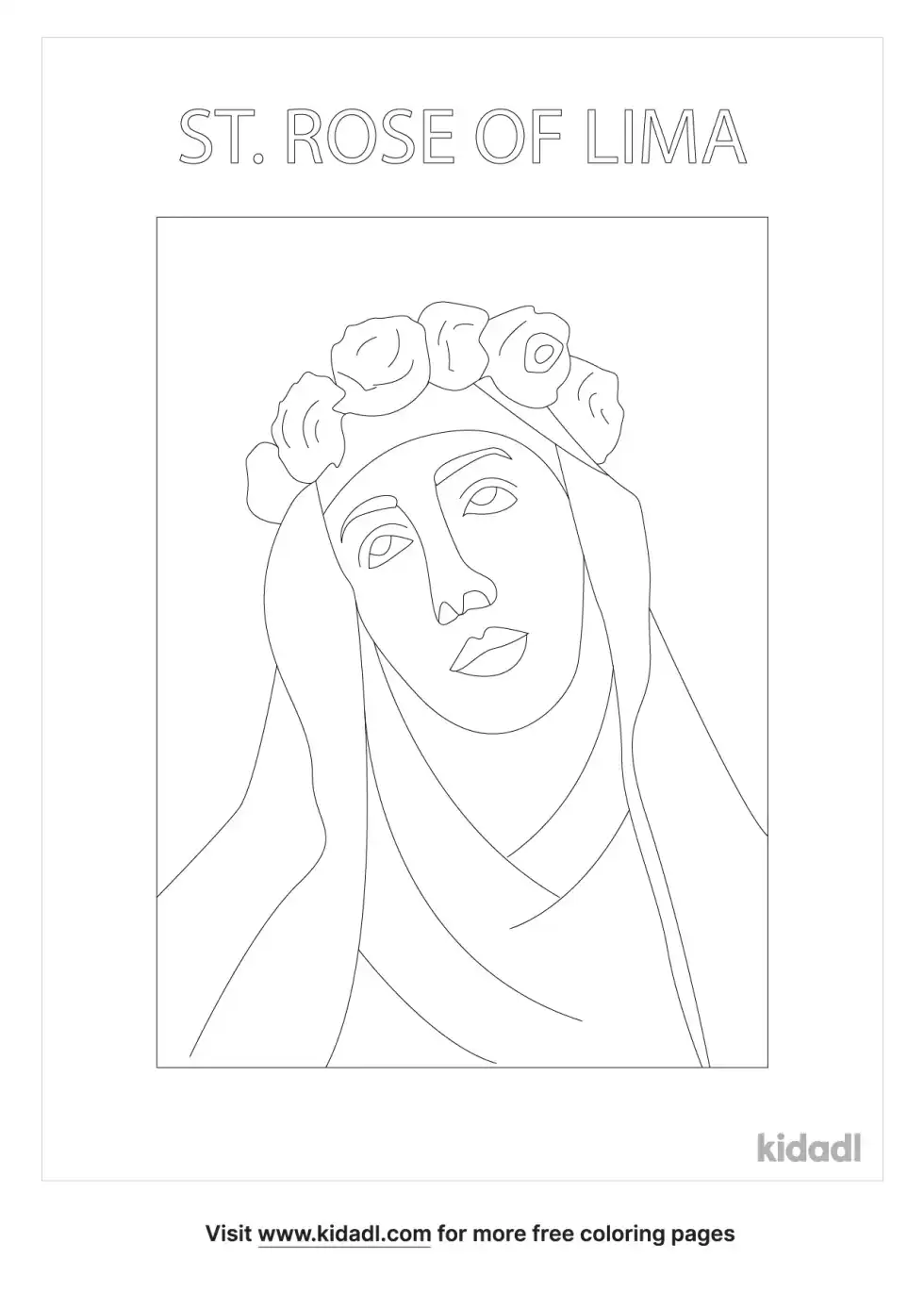 St. Rose Of Lima Coloring Page
