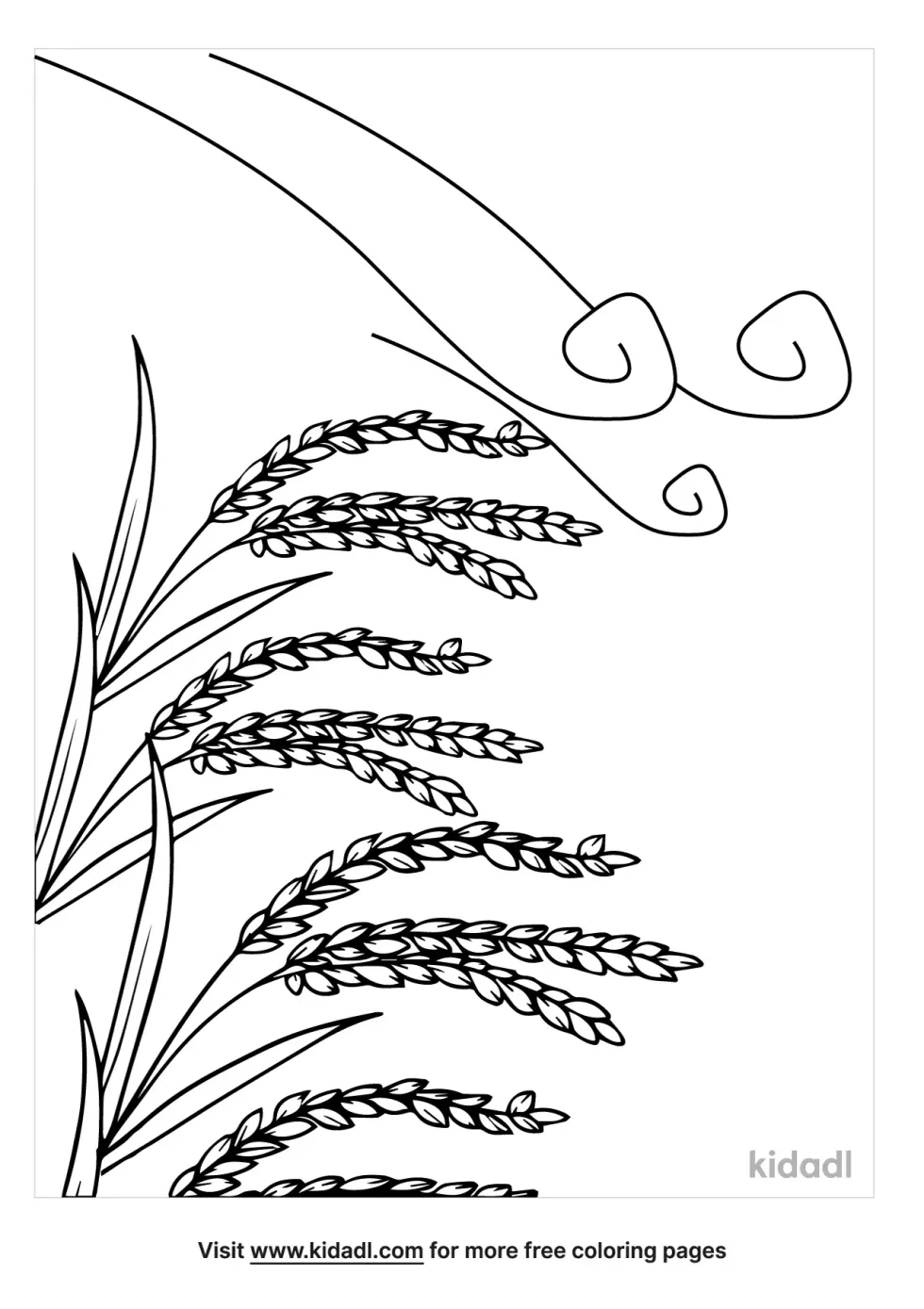 Chaff Blowing In Wind Coloring Page