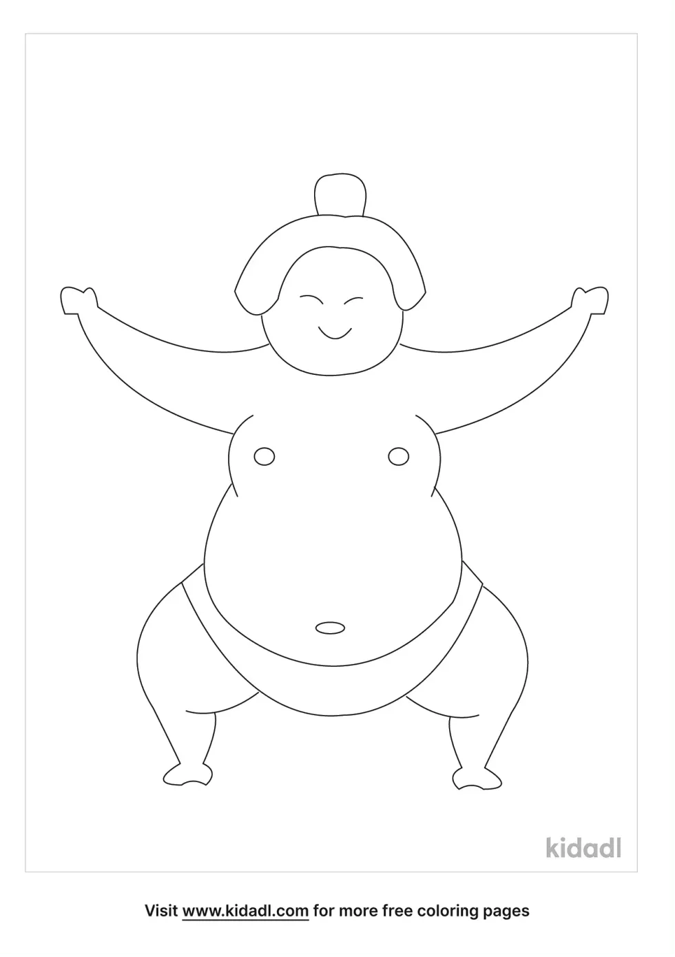 Sumo Wrestler Coloring Page