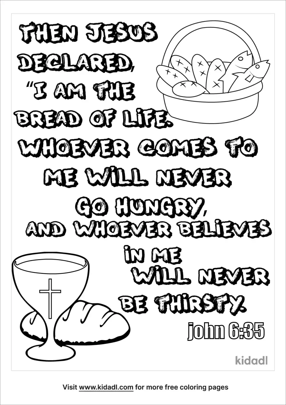 John 6:35 Coloring Page