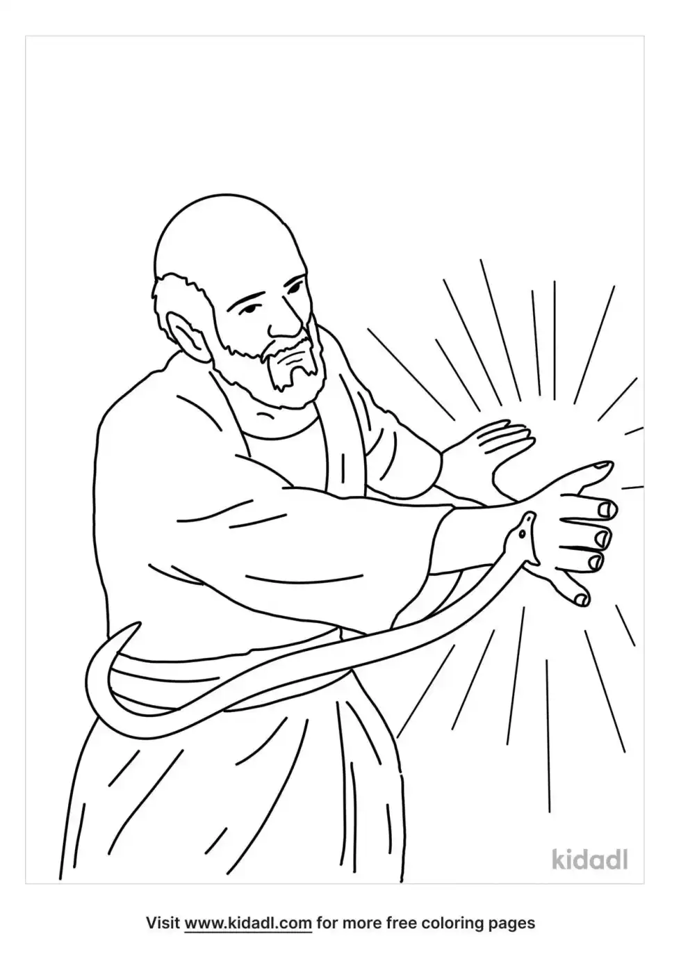 Paul Bit By Snake Coloring Page