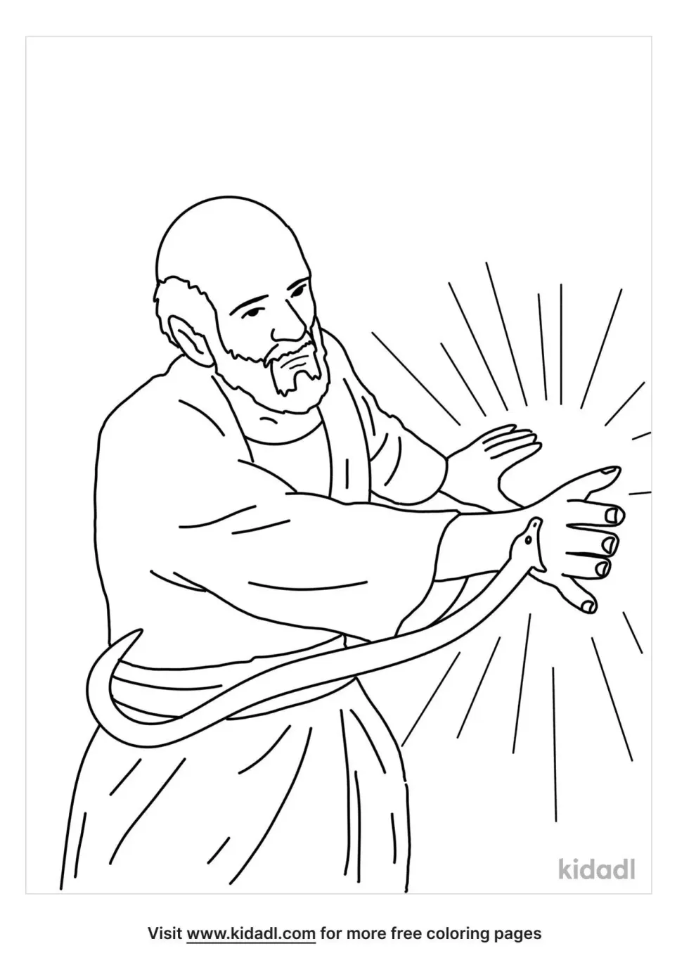 Paul Bit By Snake Coloring Page