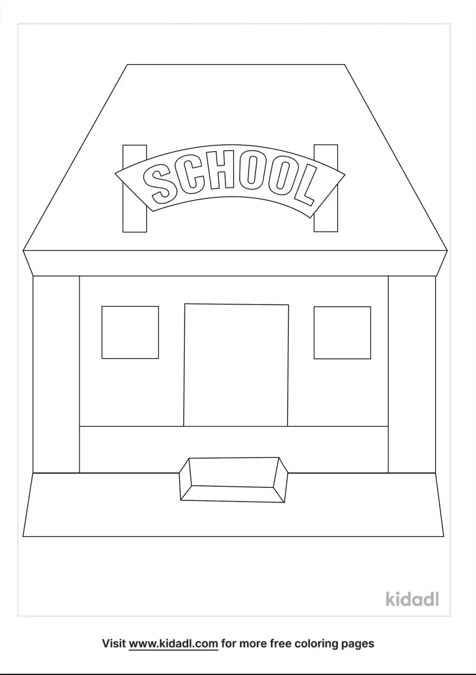 Elementary School Coloring Page