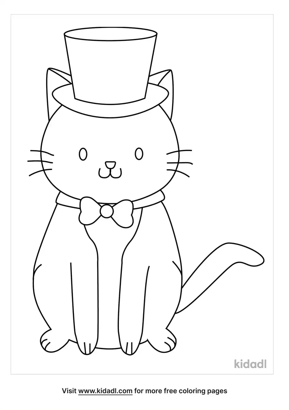 Gentleman Cat Coloring Page