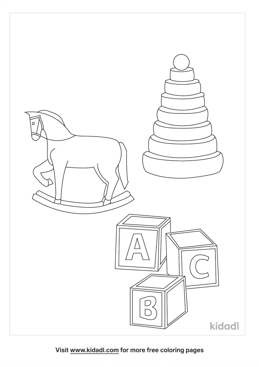 Vintage Toys Coloring Page