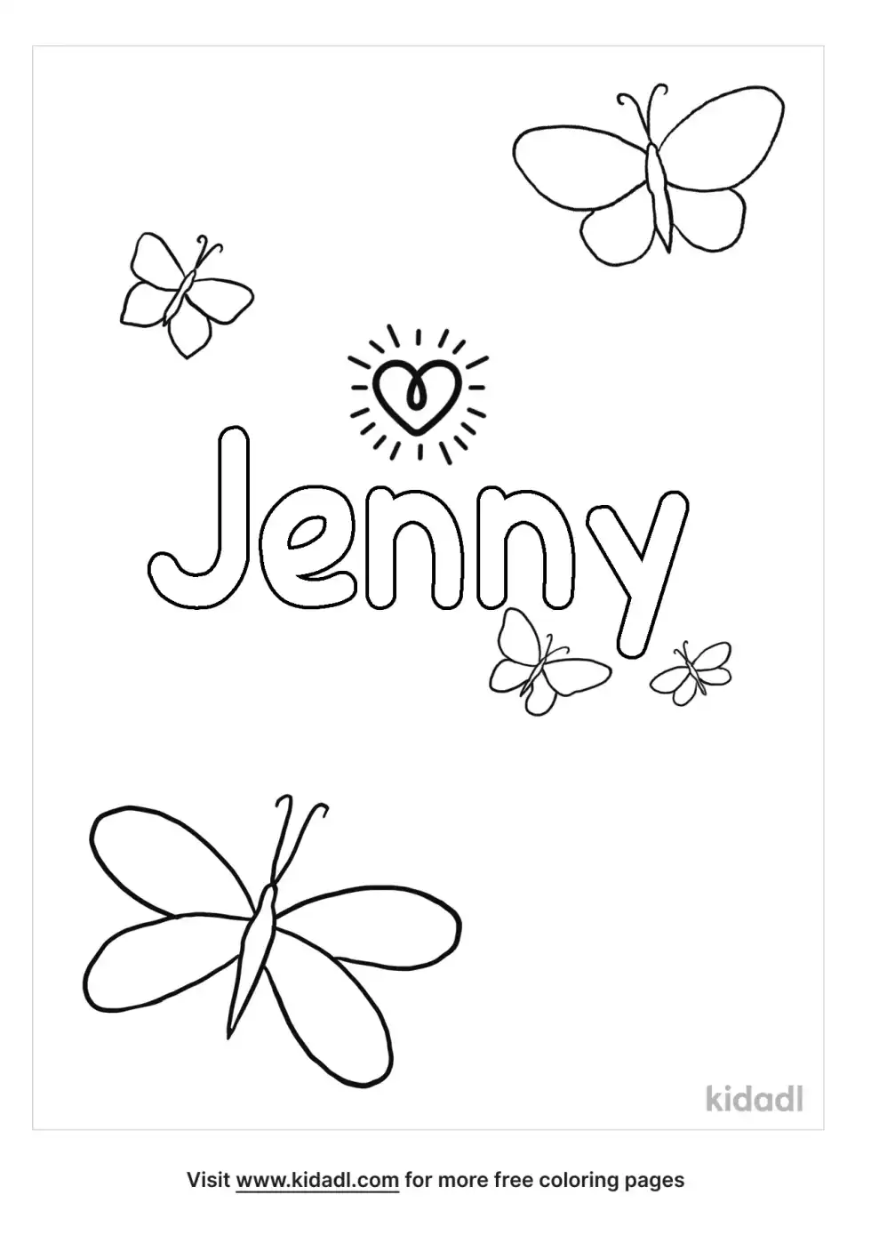 That Says Jenny Coloring Page