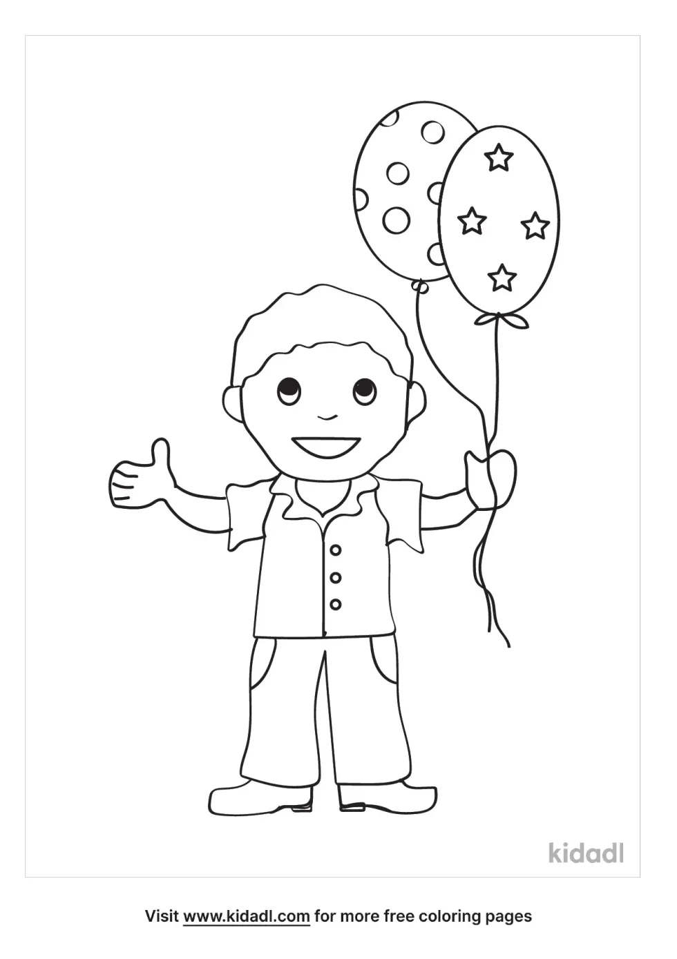 Boy Holding Balloons