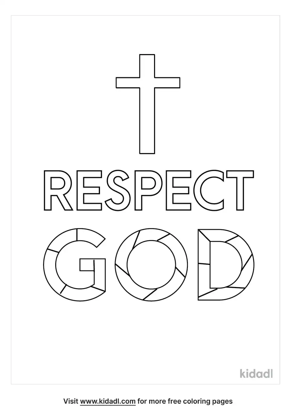 Respect God Coloring Page