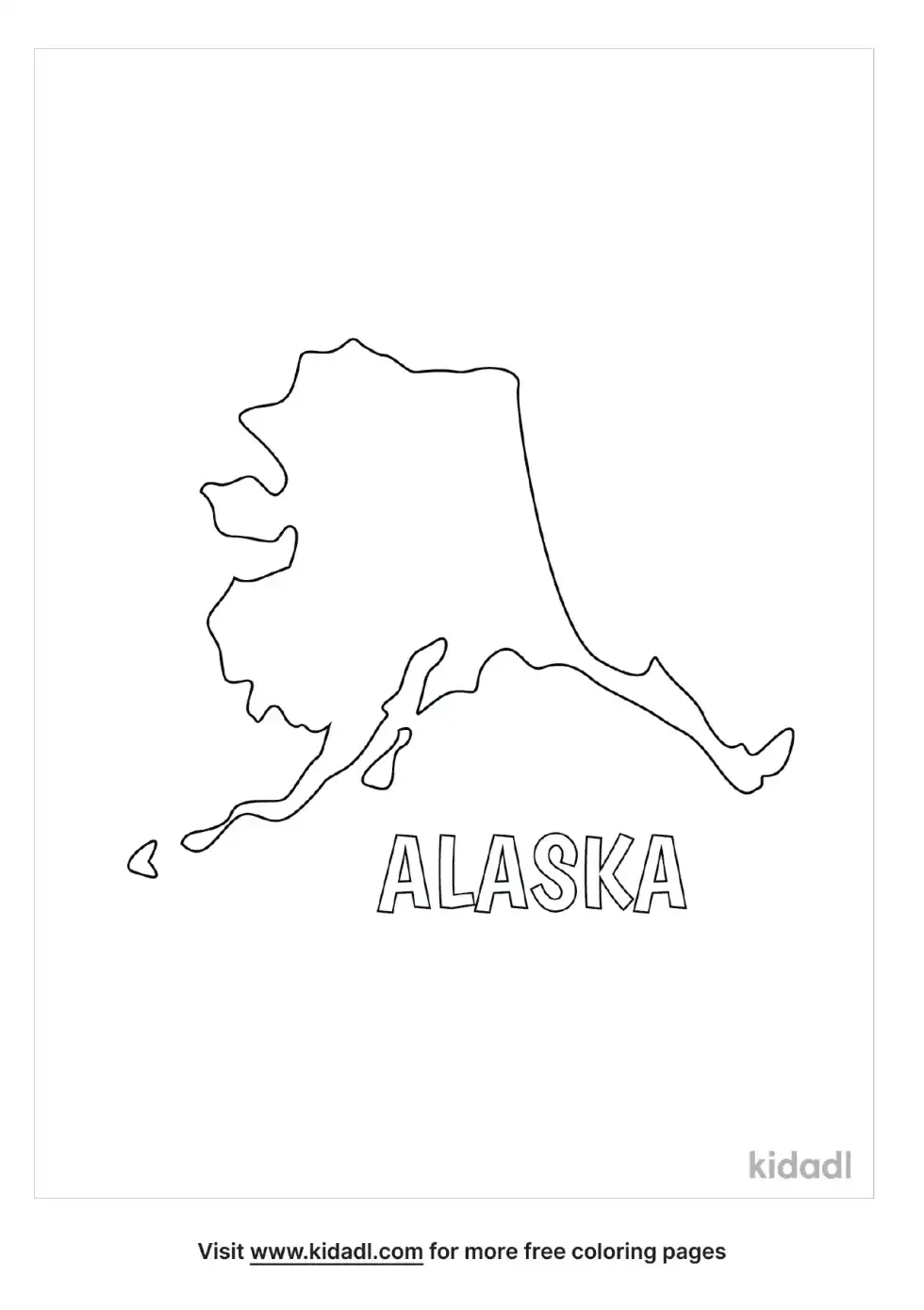 Alaska State Coloring Page