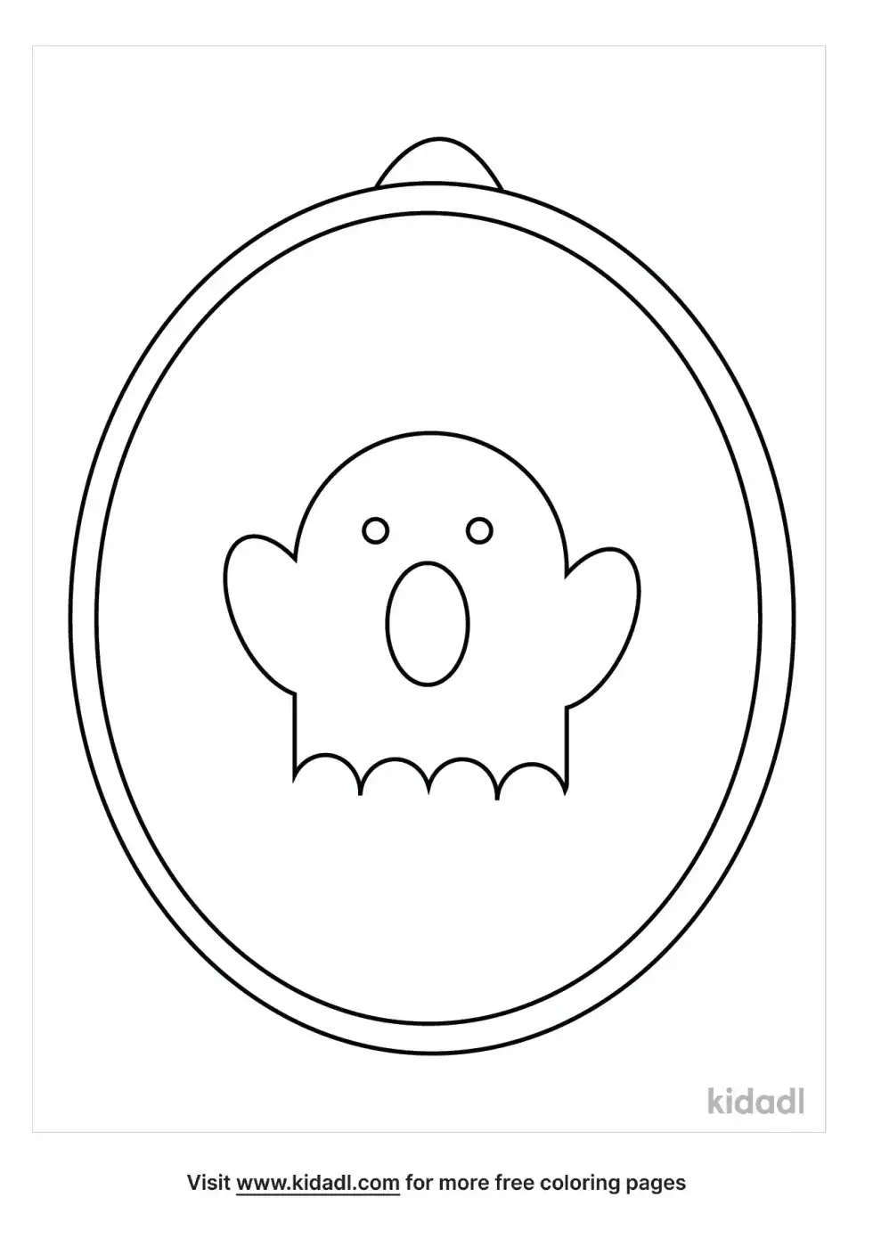Haunted Mirror Coloring Page