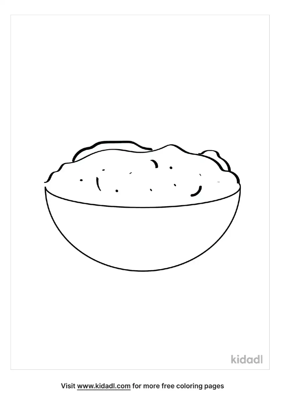 Rice Pudding Coloring Page