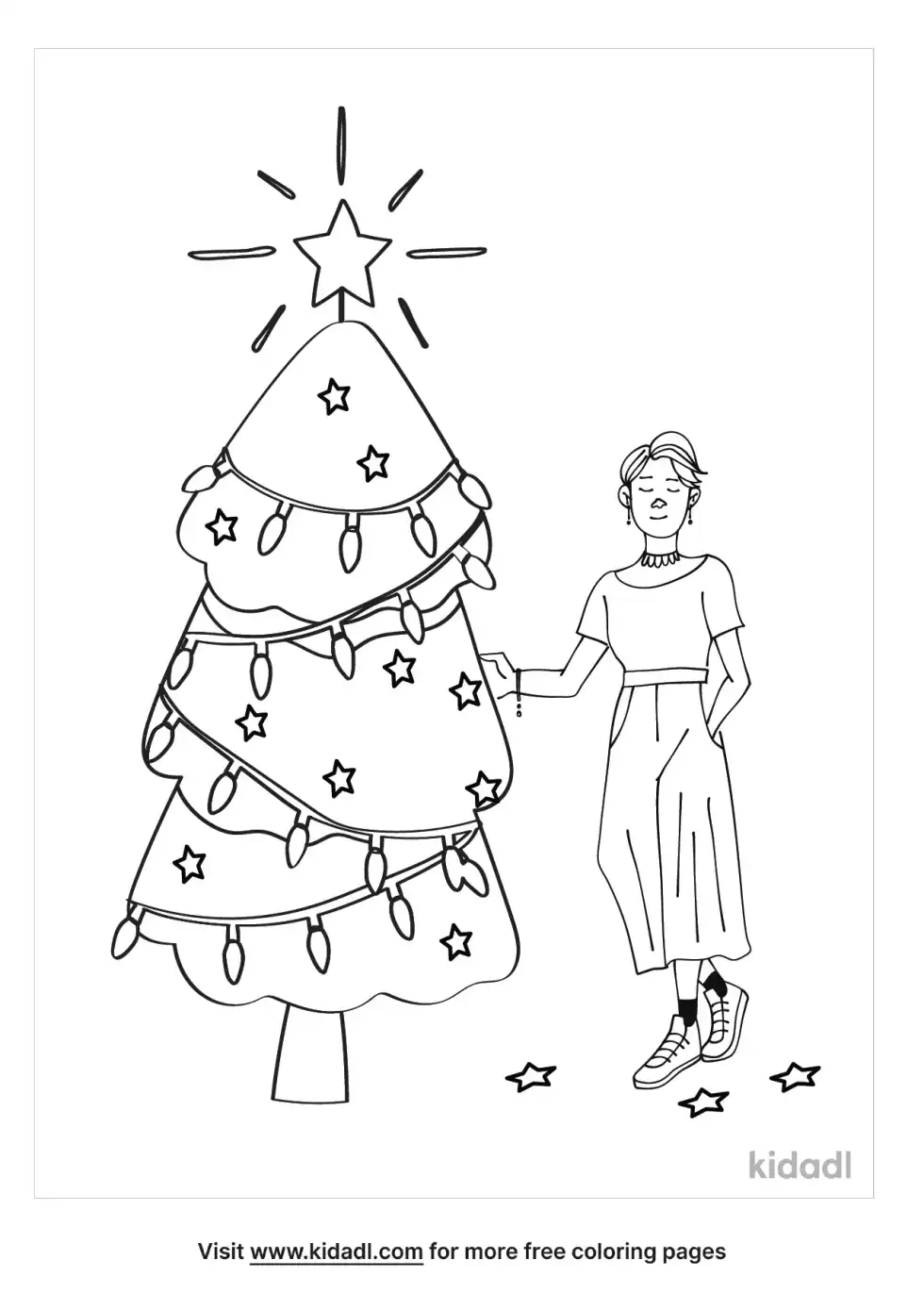 Decorate Christmas Tree Coloring Page