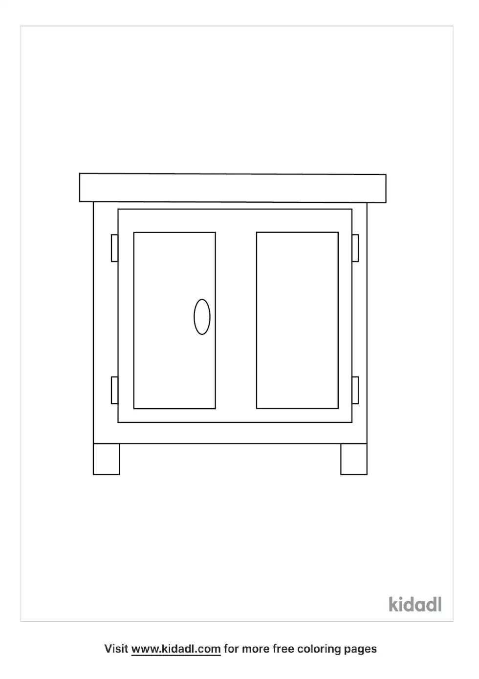 Cupboard Coloring Page