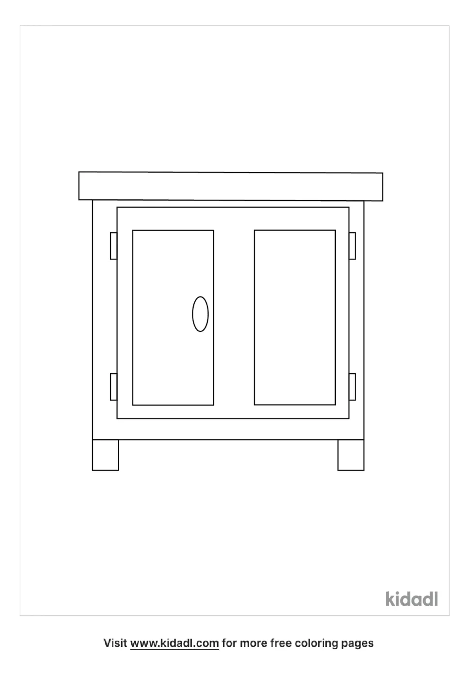 Cupboard Coloring Page