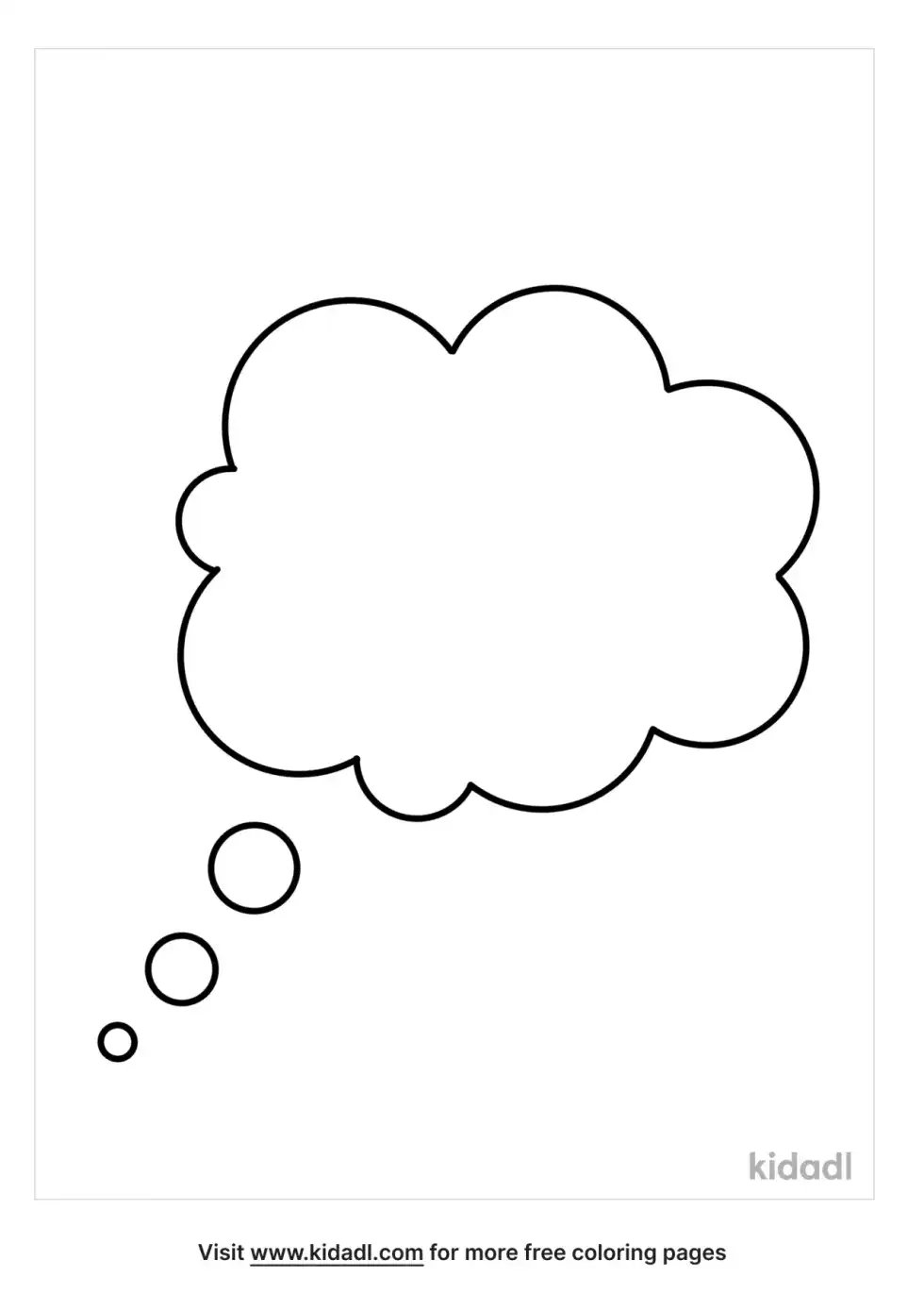 Thinking Bubble Coloring Page