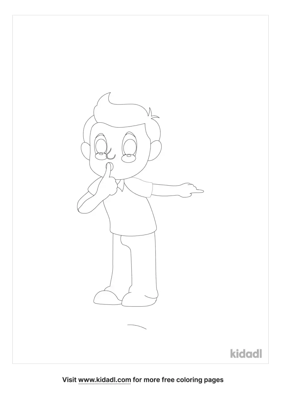 That Say Silence Coloring Page