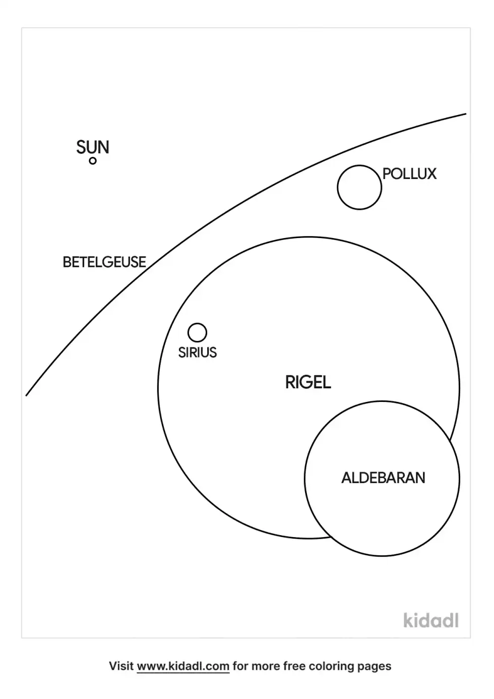 Rigel Sun Solar Coloring Page