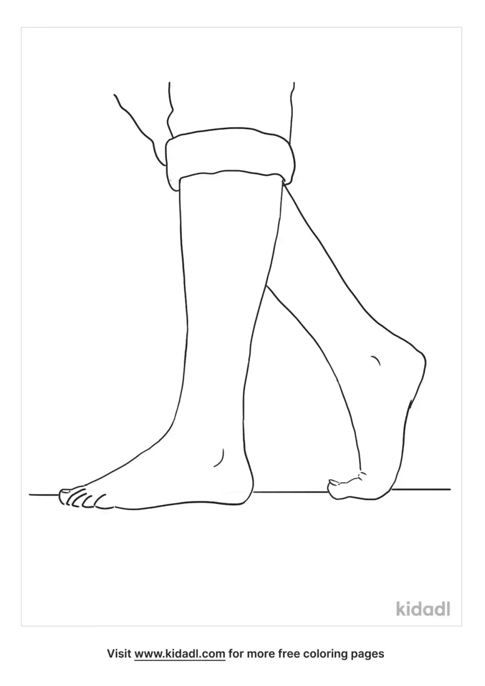 Feet Walking Coloring Page